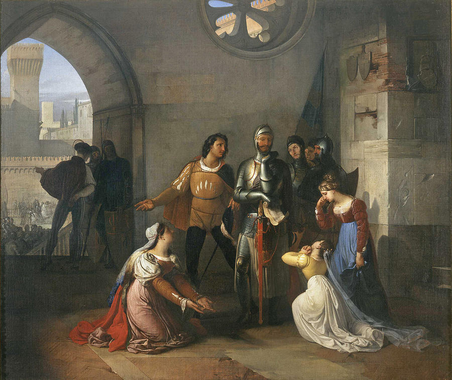 Pietro Rossi as a Prisoner of the Scaligers Painting by Francesco Hayez