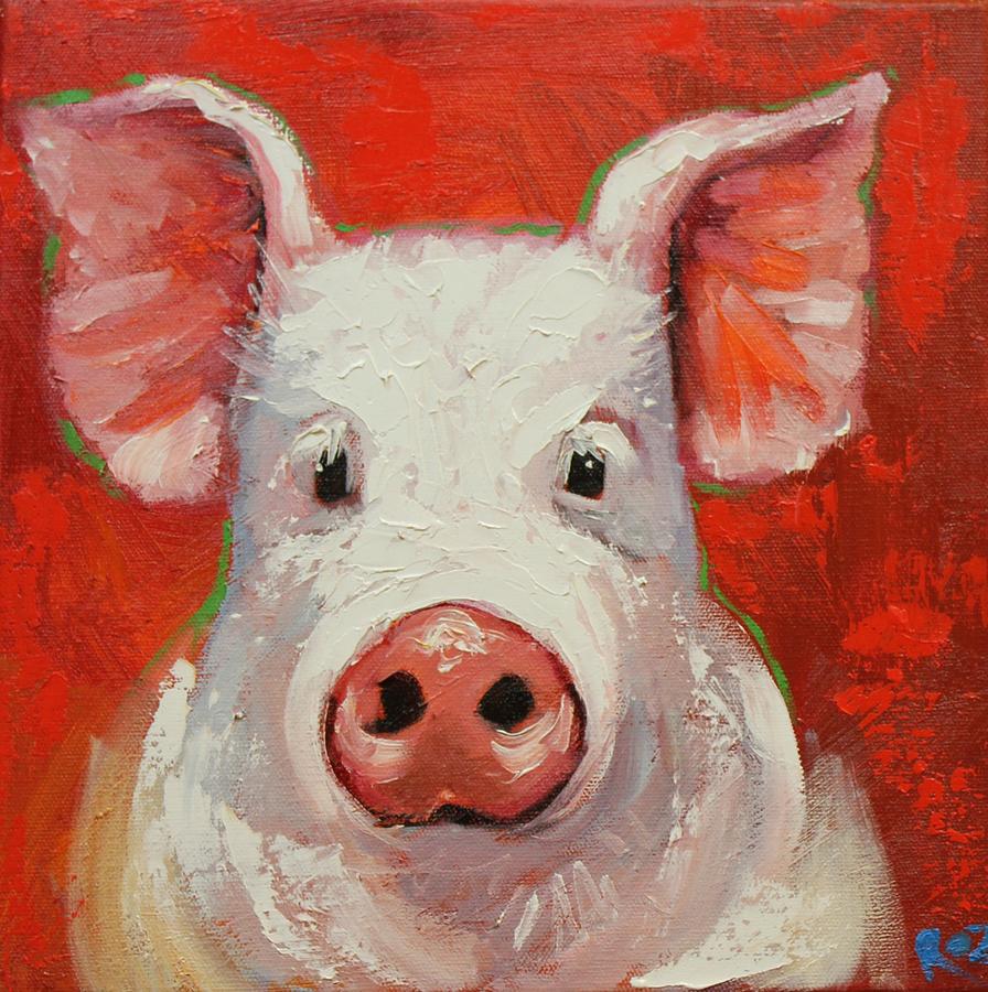 Pig 88 Painting by Rosilyn Young - Fine Art America