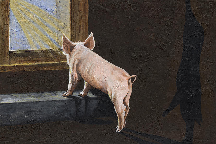 Pig Painting - Free Me by Twyla Francois