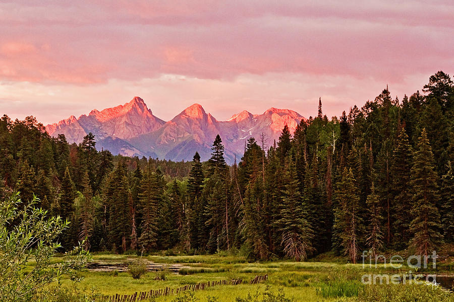 Sunset Photograph - Pigeon and Turret Peaks by Scott Pellegrin
