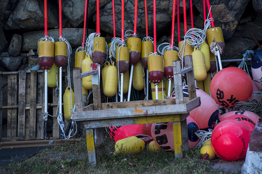 Pigeon Cove Buoys Rockport Massachusetts Photograph by Toby McGuire