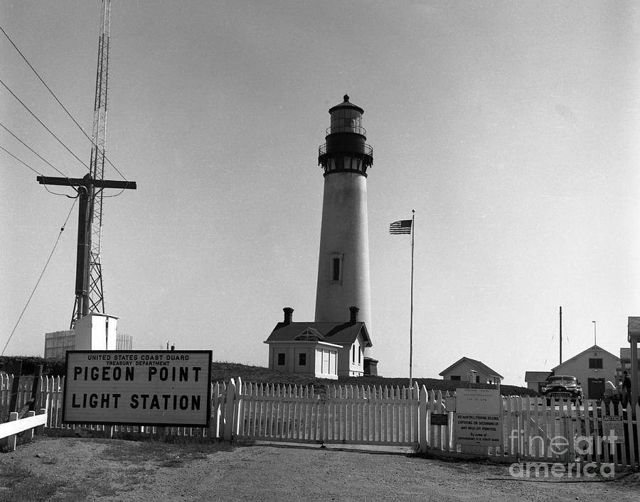 Station Photograph - Pigeon Point Light Station, B7 California Photo United State Coast  by Monterey County Historical Society