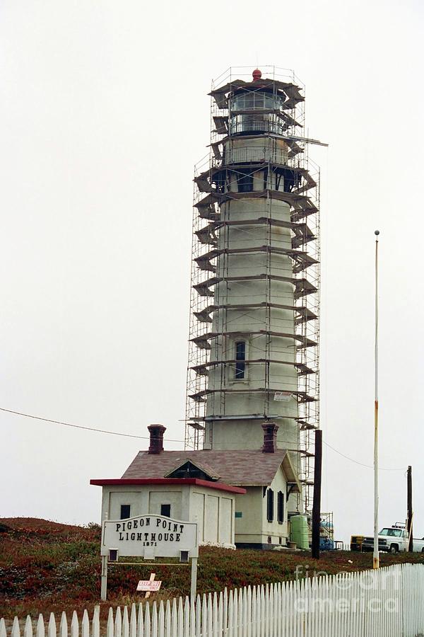 Lighthouse Photograph -  Pigeon Point Light Station, California Photo by Pat Hathaway  1992 by Monterey County Historical Society