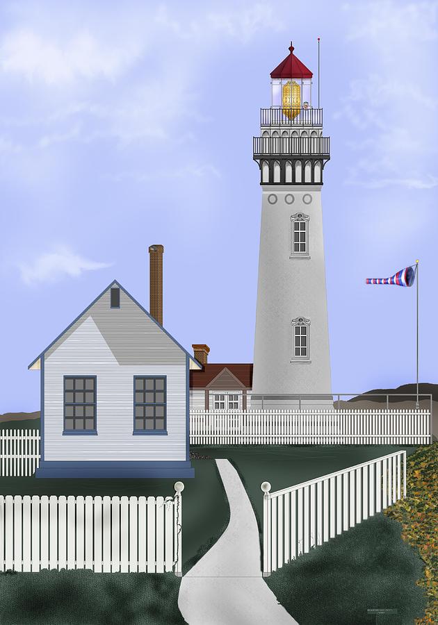Pigeon Point Lighthouse California Painting