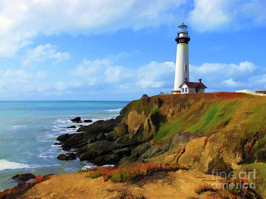 Pigeon Point Lighthouse Painting By Donna Schellack - Fine Art America