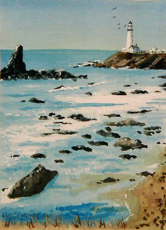 Pigeon Point Lighthouse Painting by William Gardner - Fine Art America