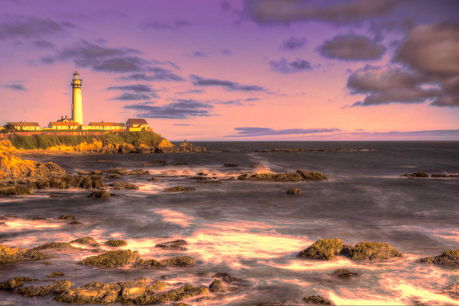 Pigeon Point Lighthouse at Sunset Photograph by Paul LeSage