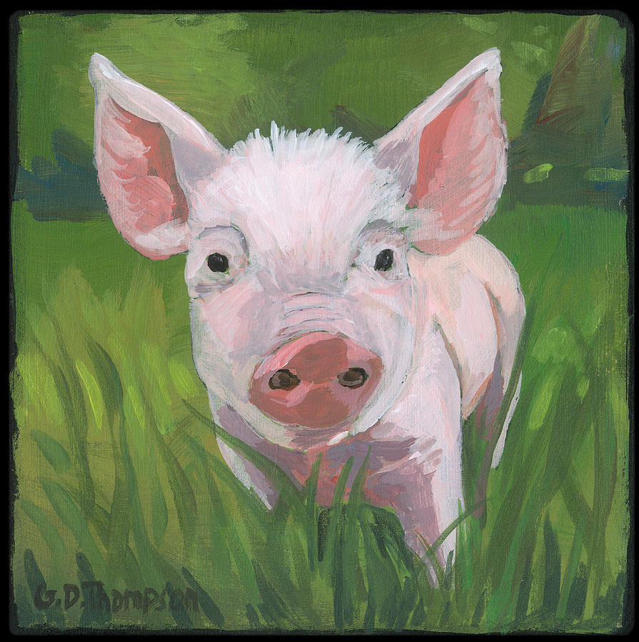 Pigglet Painting by Gisele D Thompson - Fine Art America
