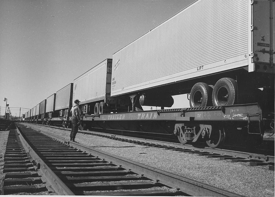 Piggyback Switch in Proviso Photograph by Chicago and North Western Historical Society