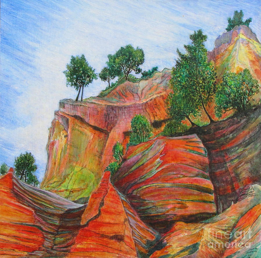 Pigments of Roussillon II Painting by Pamela Iris Harden