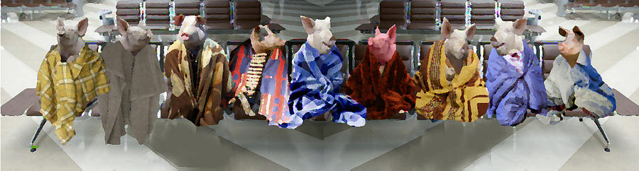 Pigs in Blankets Digital Art by David Zimmerman