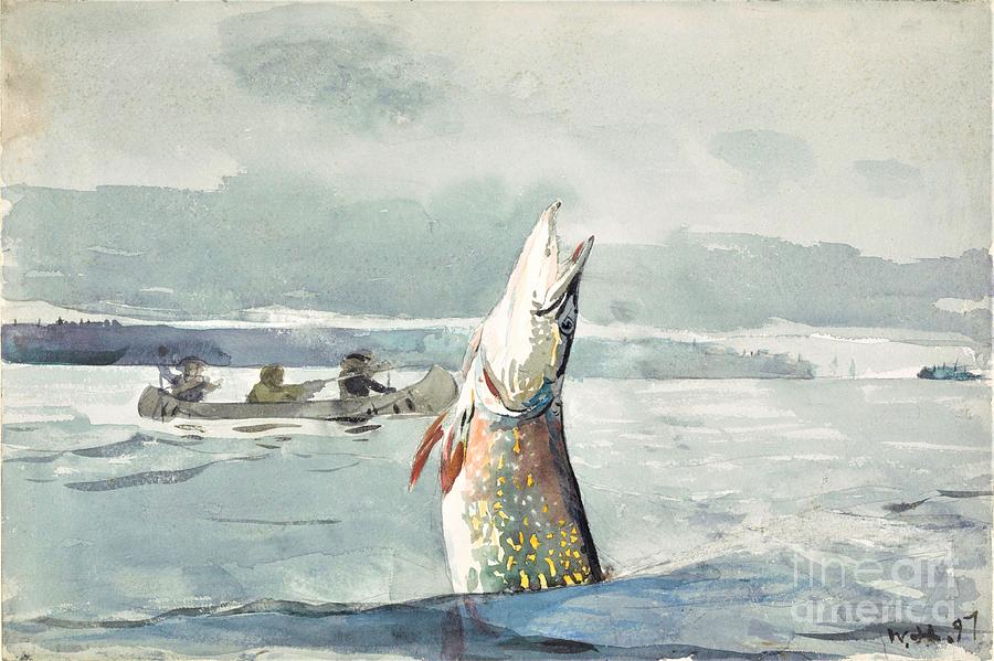 Winslow Homer Painting - Pike  lake St John by Thea Recuerdo