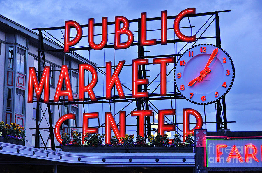 City Scene Photograph -  Pike Place Market by Allen Beatty