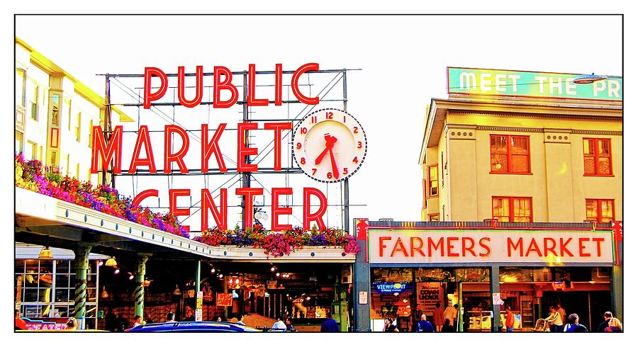Pike Place Market At Sunset Photograph by Craig Perry-Ollila
