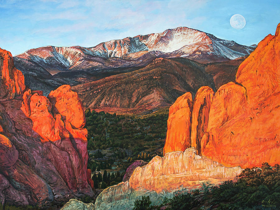 Pikes Peak Painting by Aaron Spong