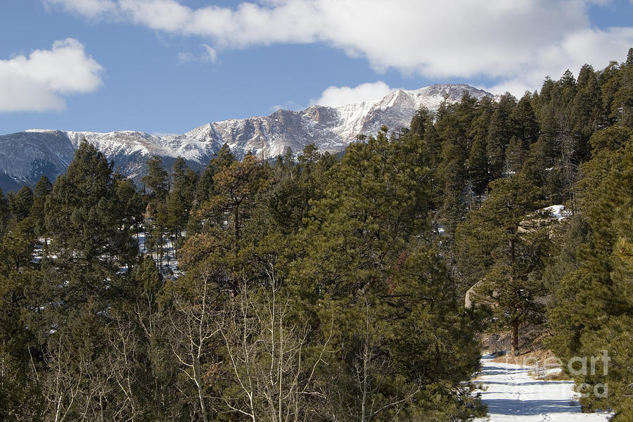 Pikes Peak and the Barr Trail Photograph by Steven Krull