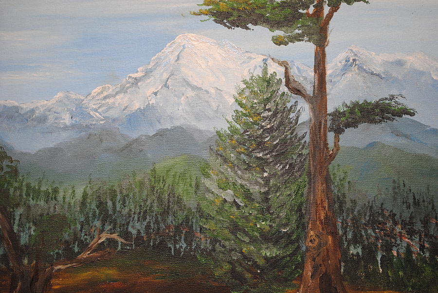 Mountain Painting - Pikes Peak Colorado by Mona McClave Dunson