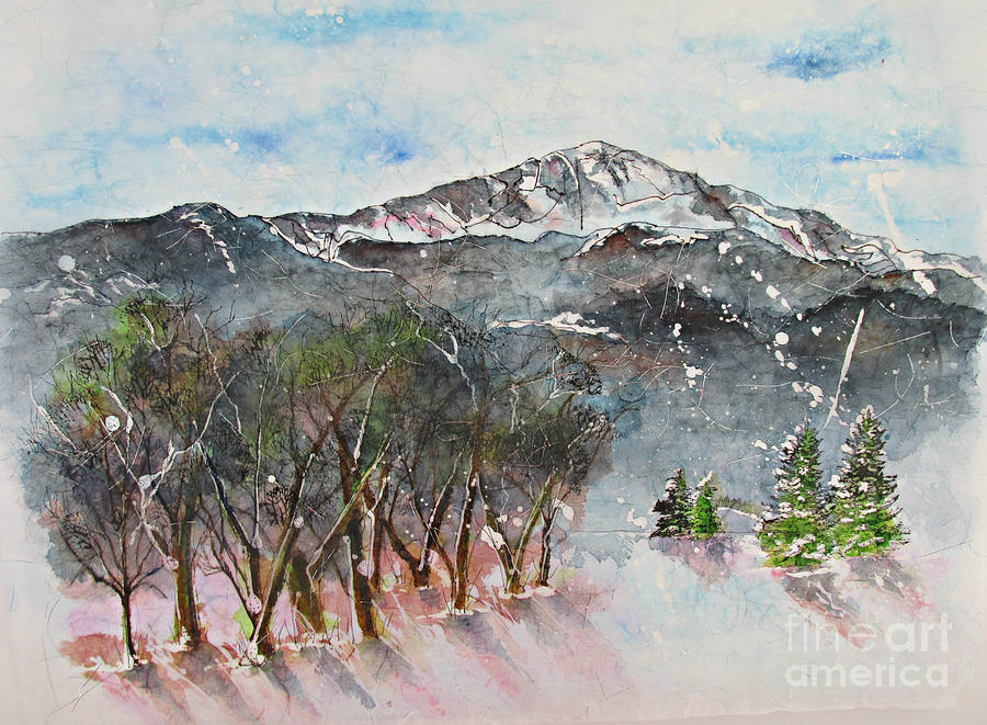 Pikes Peak Glory Painting by Janet Cruickshank