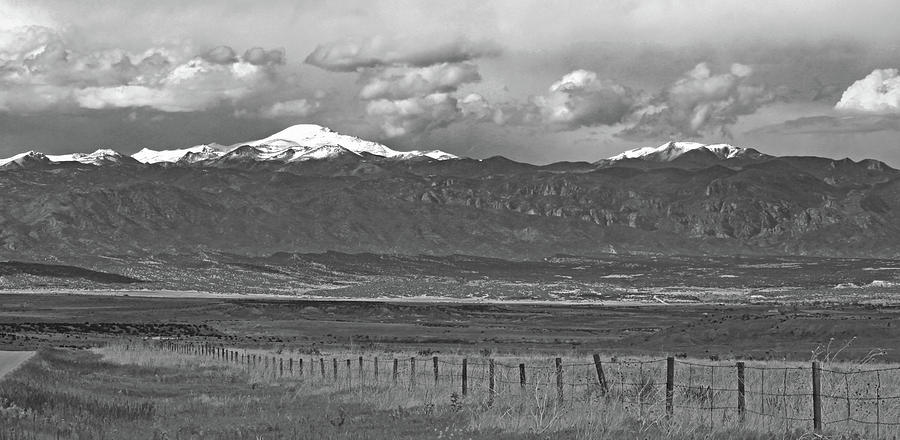 Pikes Peak in Black and White Photograph by Gerri Duke