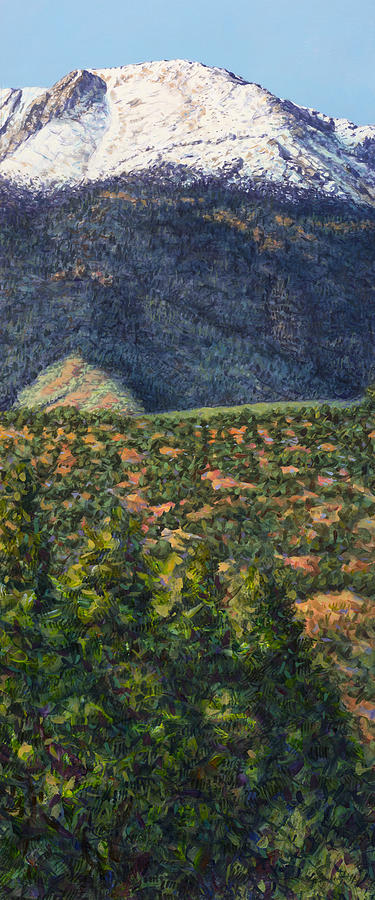 Pikes Peak in Summer Painting by James W Johnson