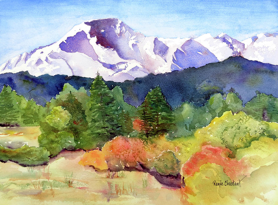 Pikes Peak - Or Bust Painting by Renee Chastant