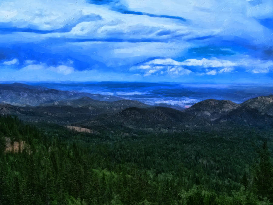 Mountain Painting - Pikes Peak Summit by Flees Photos