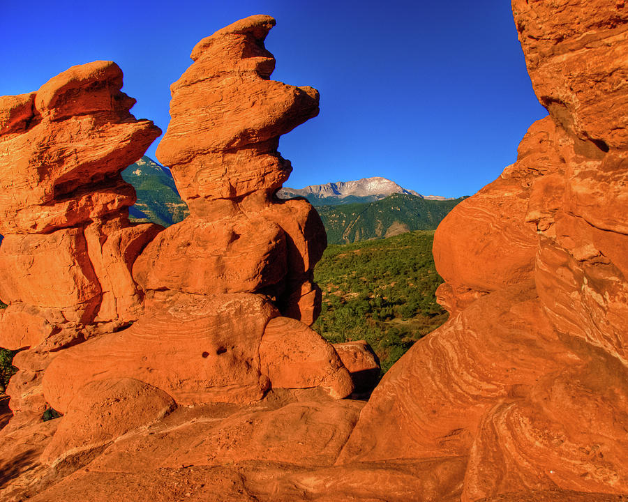 Pikes Peak View from Garden of the Gods Photograph by Harry Strharsky