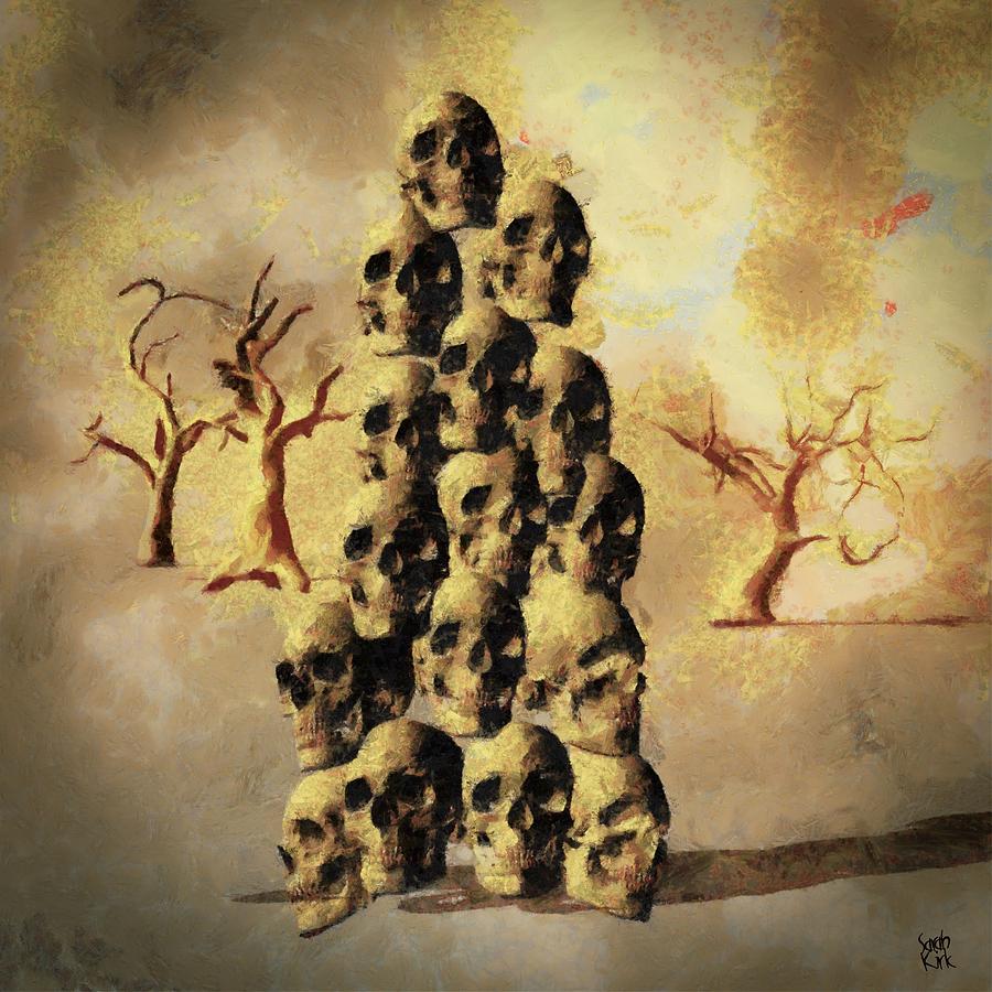 Skull Painting - Pile of Skulls by Esoterica Art Agency