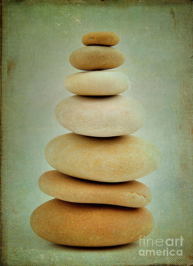 Nature Photograph - Pile of stones by Bernard Jaubert