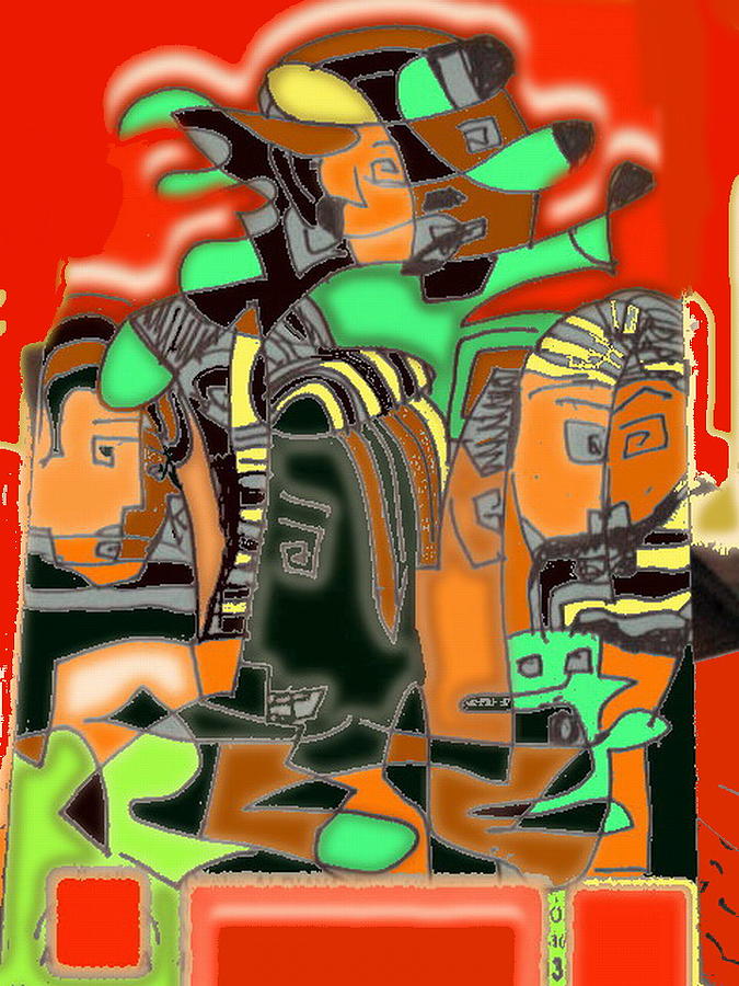 Cubism Digital Art - Pile Ou Face Pq by Therese AbouNader