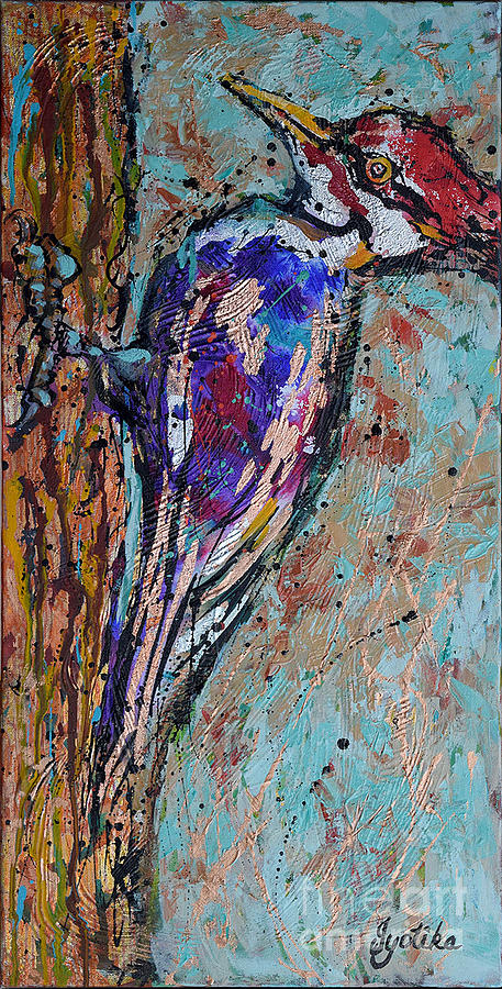 Pileated Woodpecker Painting by Jyotika Shroff