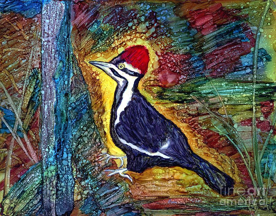 Pileated Woodpecker Painting by Eunice Warfel
