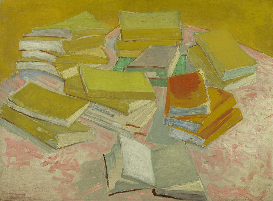 Piles of French Novels, from 1887 Painting by Vincent van Gogh