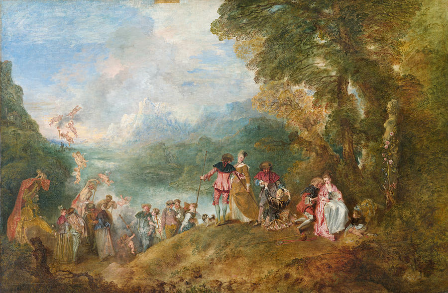 Pilgrimage on the Isle of Cythera Painting by Antoine Watteau