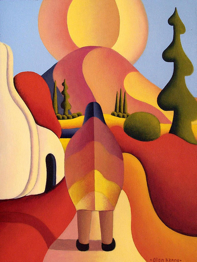 Pilgrimage To The Sacred Mountain 2 Painting by Alan Kenny