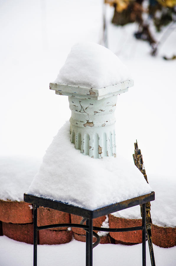 Pillar in the Snow Photograph by Deborah Smolinske
