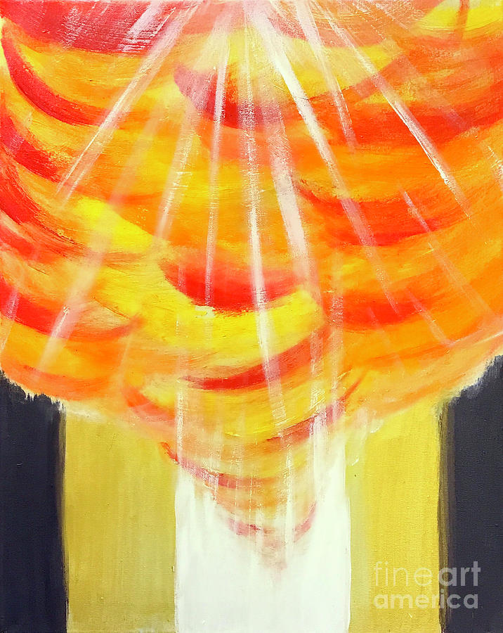 Pillar of Fire Painting by Jen Ka Ki - Fine Art America