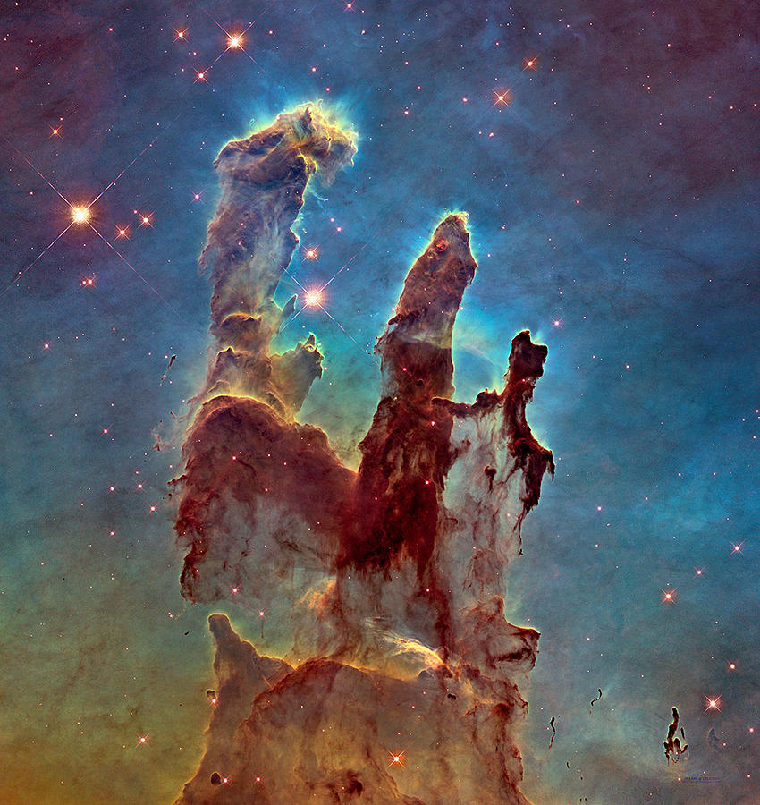 Space Photograph - Pillars  Of  Creation by Carl Deaville