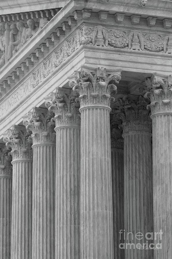 Pillars of the Supreme Court Photograph by E B Schmidt