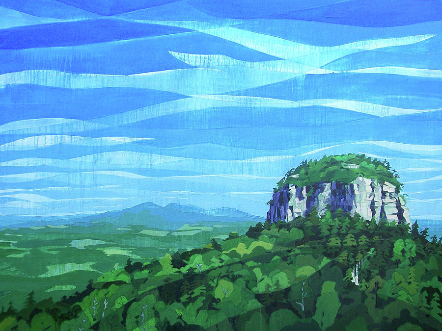 Landscape Painting - Pilot Mountain by John Gibbs