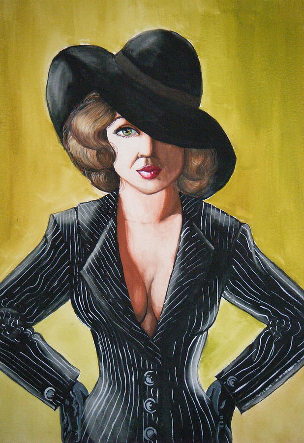 Pin Stripes and an Attitude Painting by Scarlett Royale