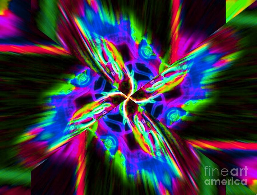 Abstract Digital Art - Pin Wheel by Lorles Lifestyles Abstract Digital Art - Pin Wheel by Lorles Lifestyles