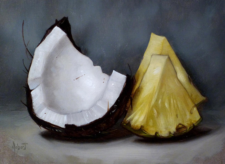 Coconut Painting - Pina Colada Night by Clinton Hobart