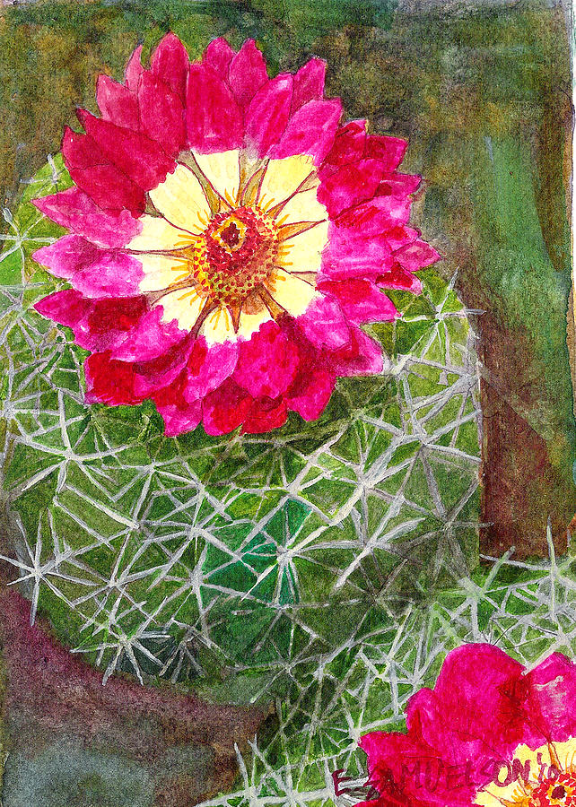 Pincushion Cactus Painting by Eric Samuelson