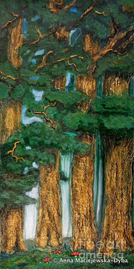 Tree Painting - Pine Grove by Anna Folkartanna Maciejewska-Dyba