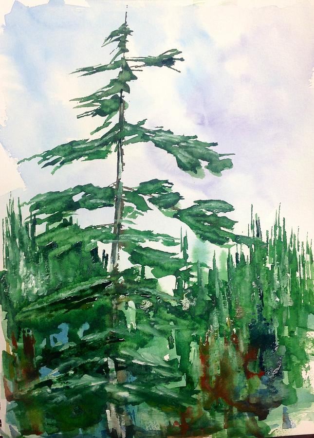 Pine in the Woods Painting by Desmond Raymond