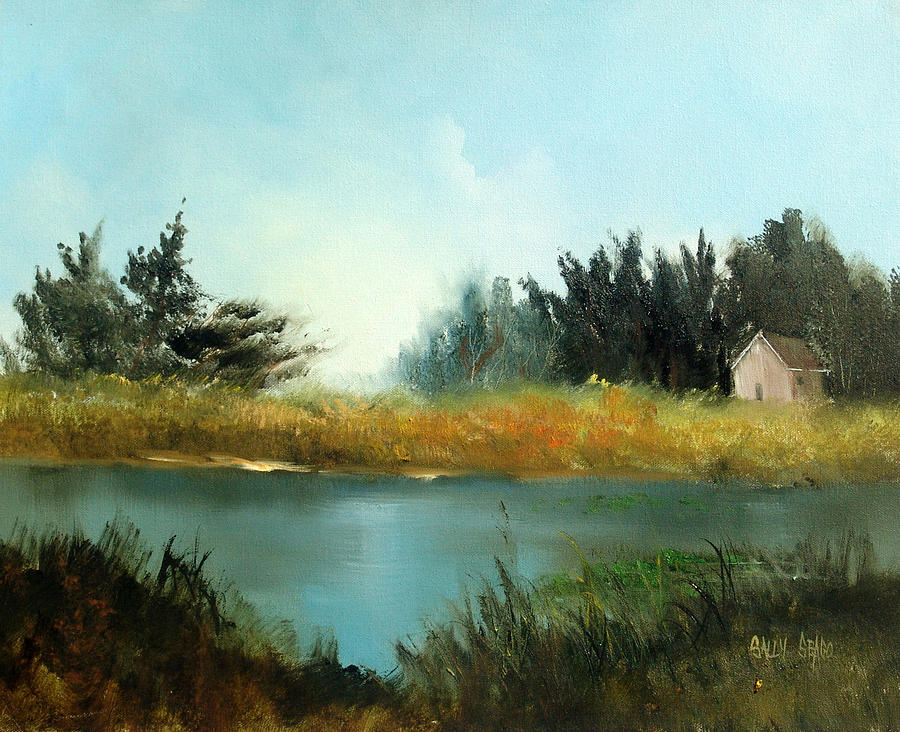Pine Lake Painting by Sally Seago