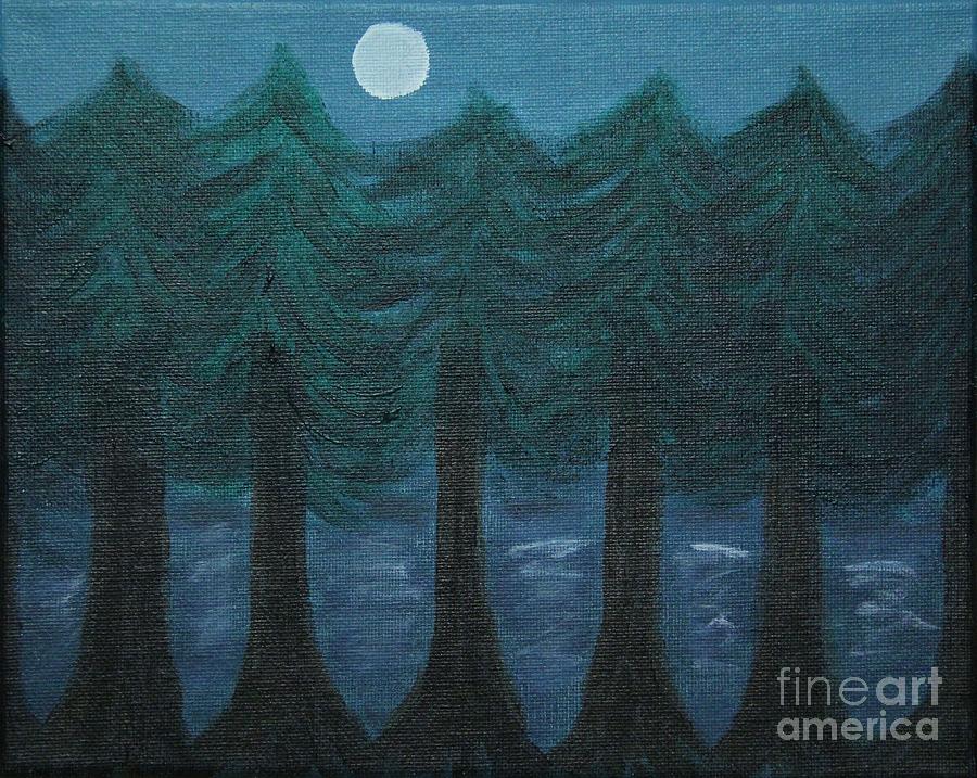 Pine Tree Lake Painting by Marina McLain