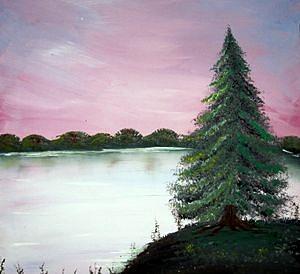 Pine Tree Painting by Stacy Krise