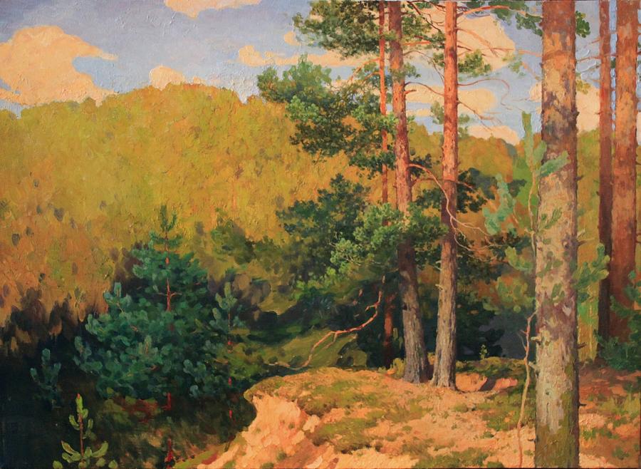 Landscape Painting - Pine-trees by Anna Ankudinova